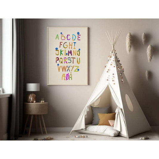 Fun Alphabet Poster - Danish - HiPosterShop