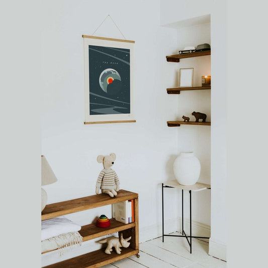 Moon with a cross-section Poster - HiPosterShop