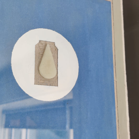 Milk poster close up with glowing drop