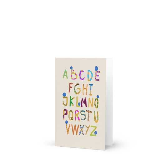 Fun Alphabet Greeting card - HiPosterShop