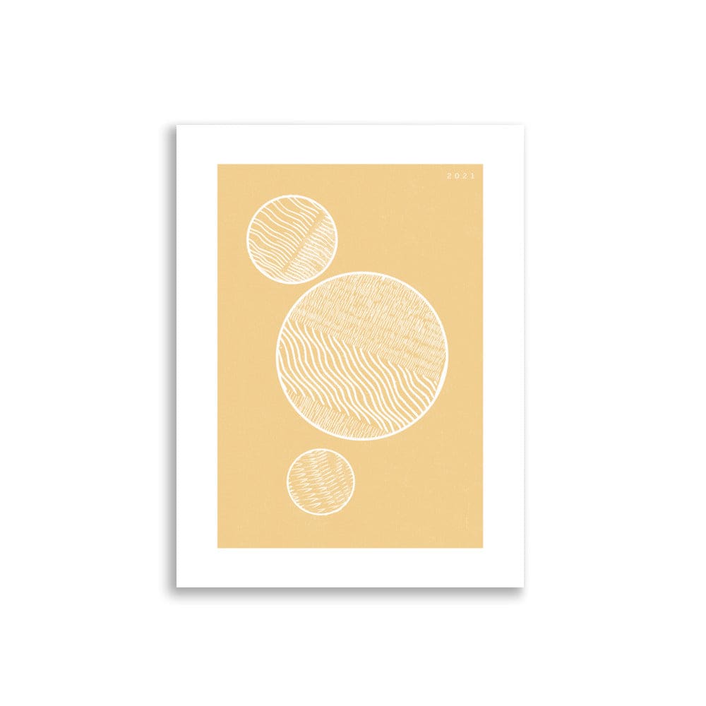 3 Moons Poster – Minimalist Lunar Wall Art - HiPosterShop