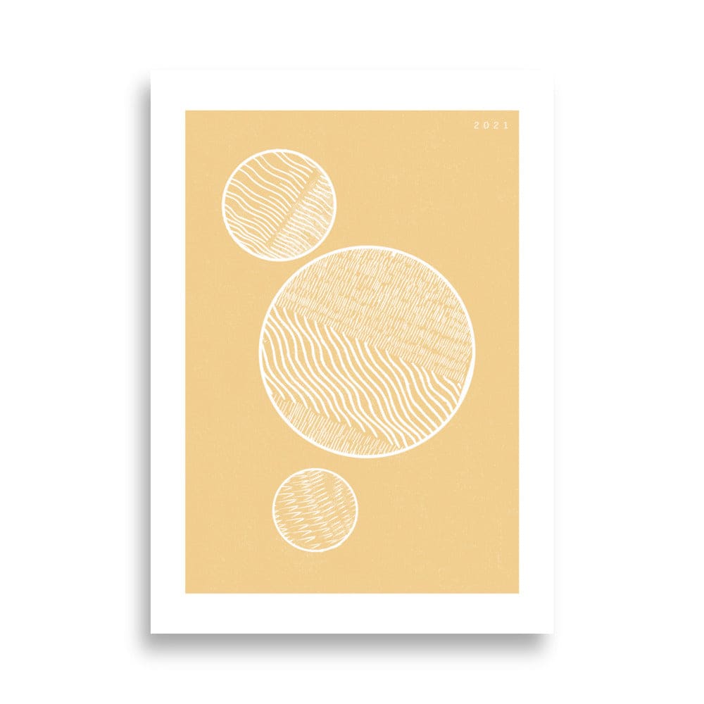3 Moons Poster – Minimalist Lunar Wall Art - HiPosterShop
