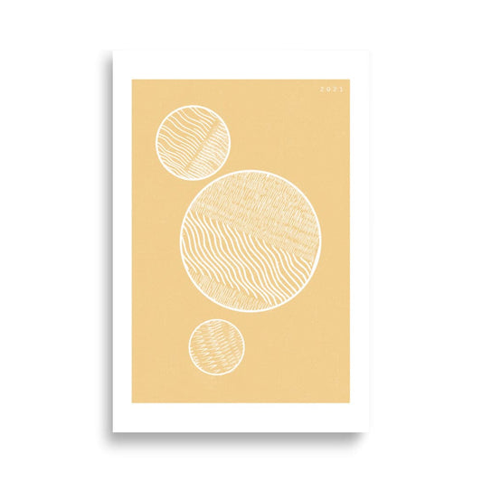 3 Moons Poster – Minimalist Lunar Wall Art - HiPosterShop