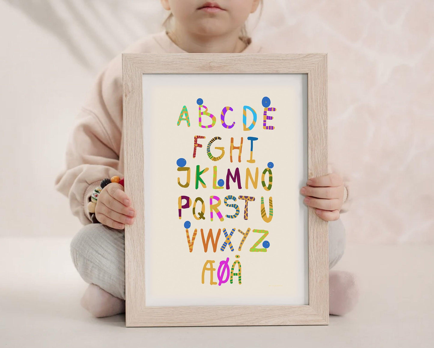 Fun Alphabet Poster - Danish | HiPosterShop