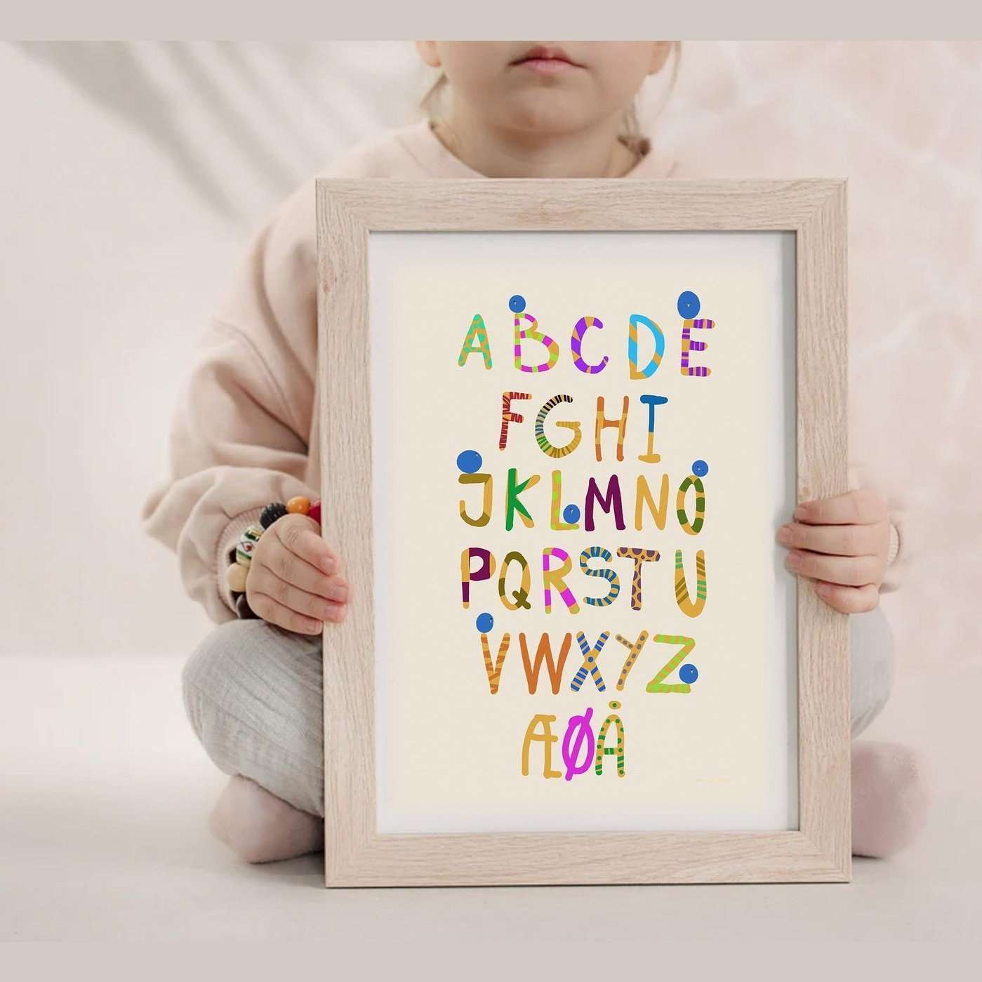 Fun Alphabet Poster - Danish - HiPosterShop