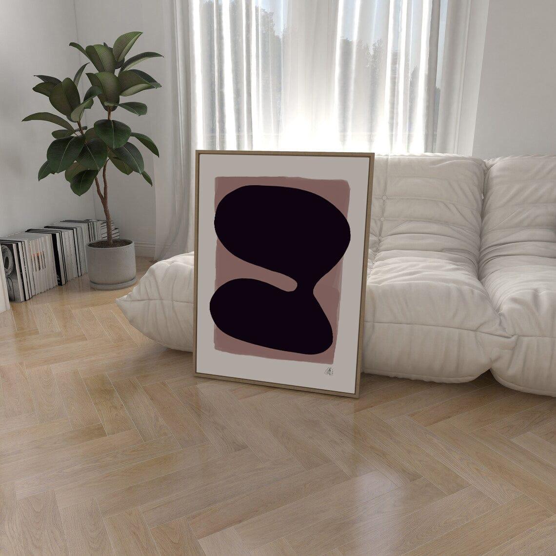 Purple blob framed matte paper poster | HiPosterShop