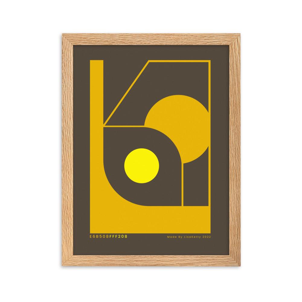 Color Code Yellow Framed Poster