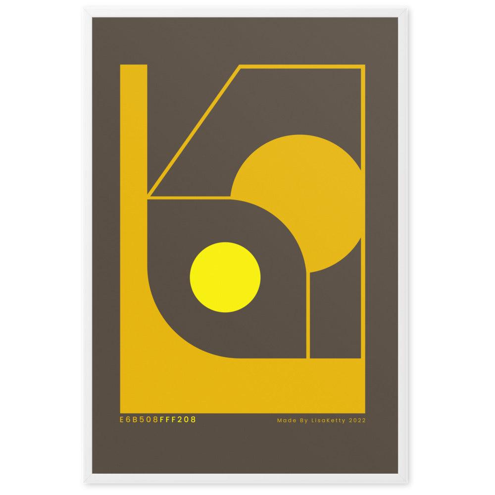 Color Code Yellow Framed Poster