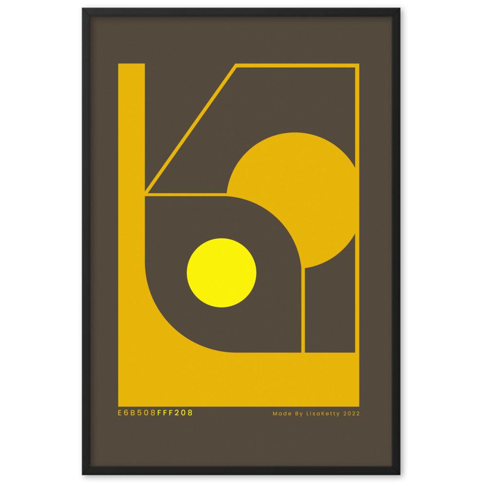 Color Code Yellow Framed Poster | HiPosterShop