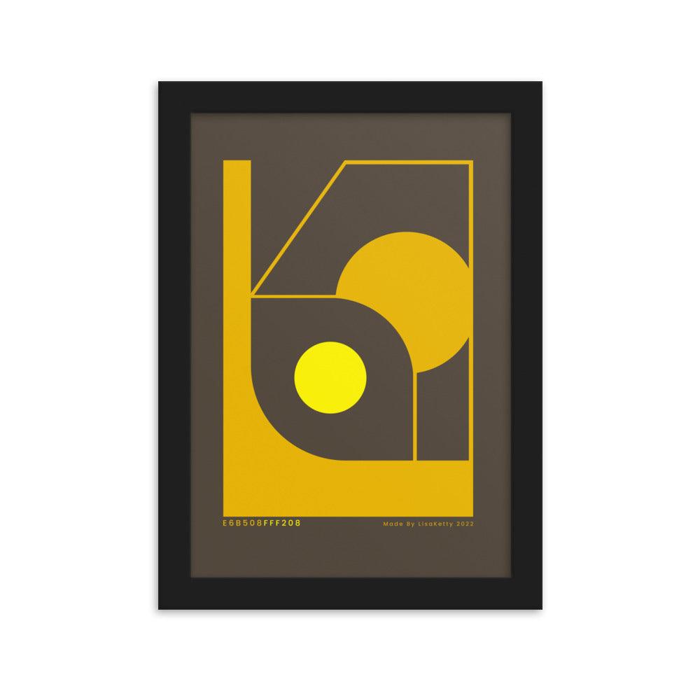 Color Code Yellow Framed Poster