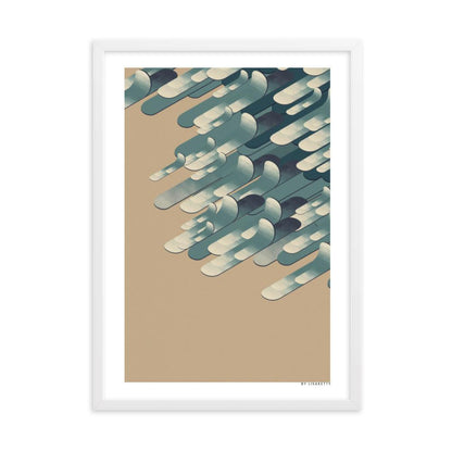 Isometric Waves Framed Poster