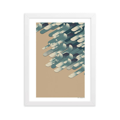 Isometric Waves Framed Poster