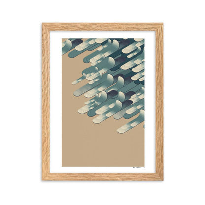 Isometric Waves Framed Poster