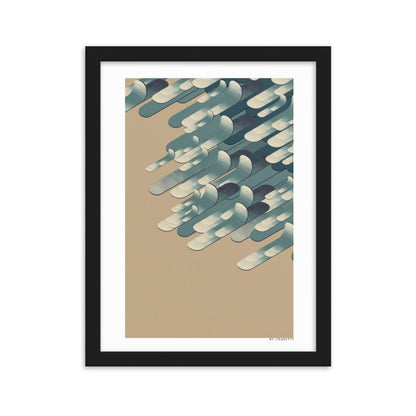 Isometric Waves Framed Poster