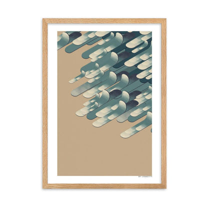 Isometric Waves Framed Poster