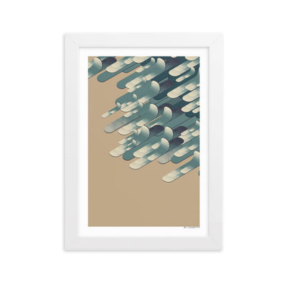 Isometric Waves Framed Poster