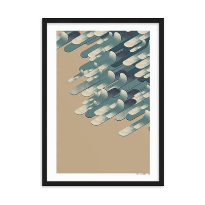 Isometric Waves Framed Poster