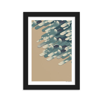 Isometric Waves Framed Poster