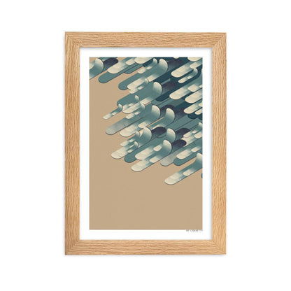 Isometric Waves Framed Poster