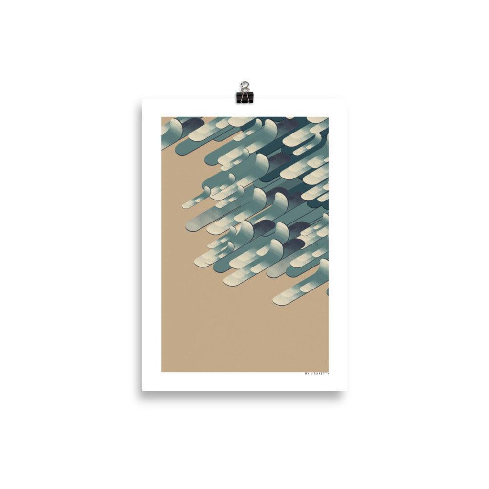 Isometric Waves Poster