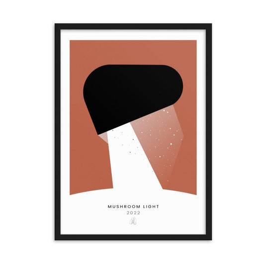 Mushroom Light Framed poster