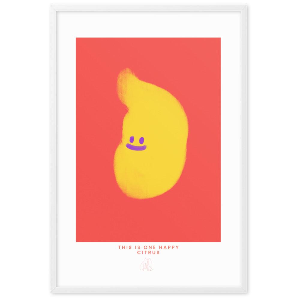 One Happy Citrus Framed poster