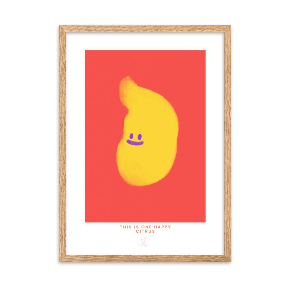 One Happy Citrus Framed poster | HiPosterShop
