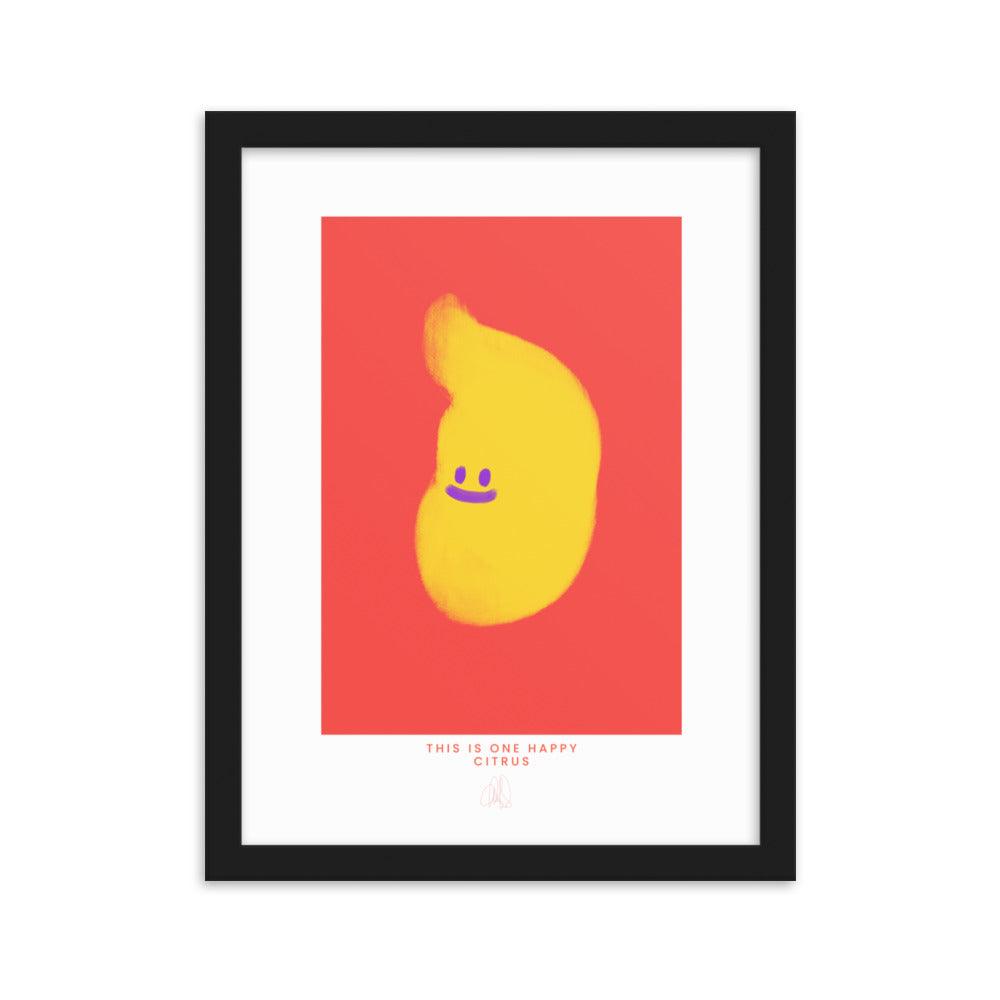 One Happy Citrus Framed poster