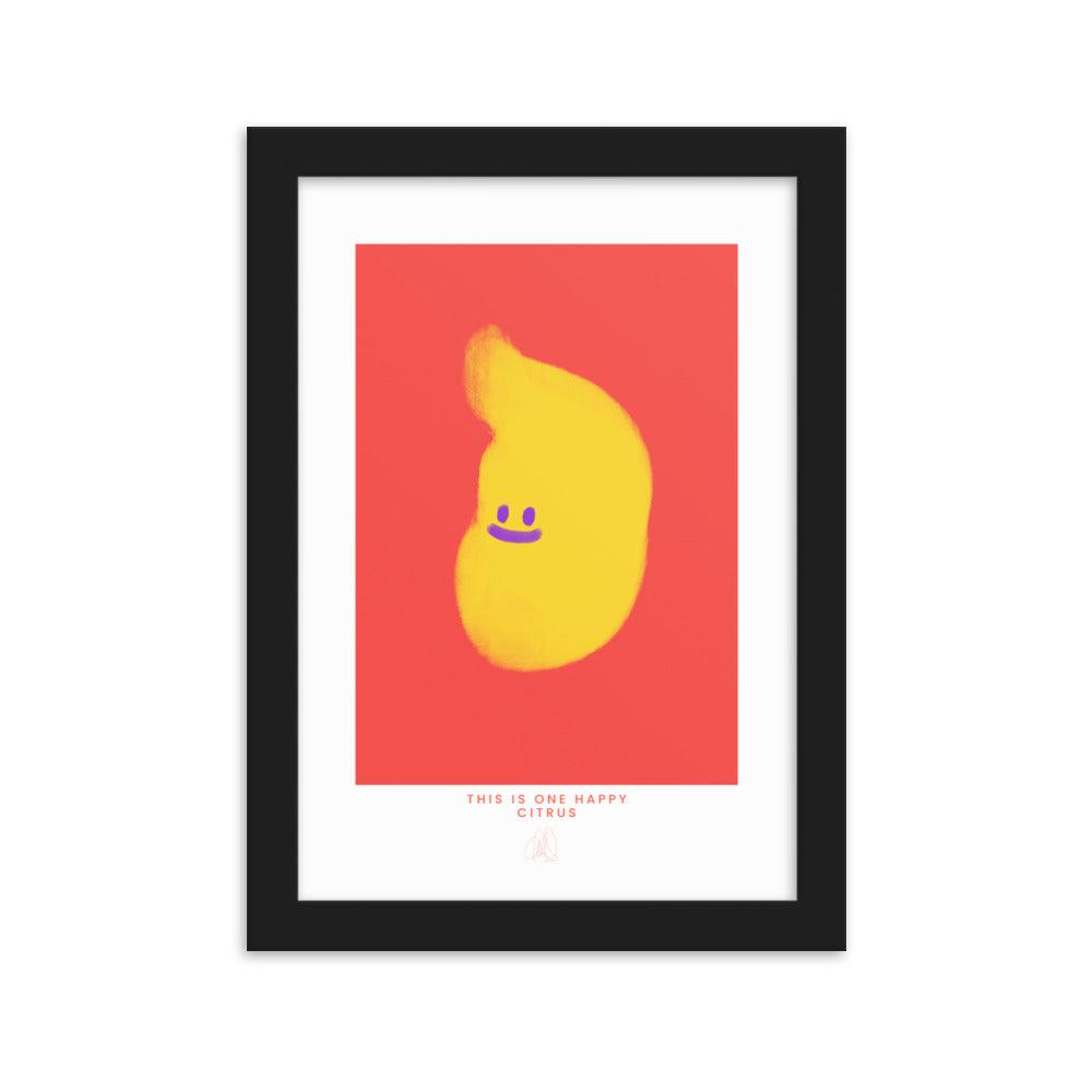 One Happy Citrus Framed poster | HiPosterShop