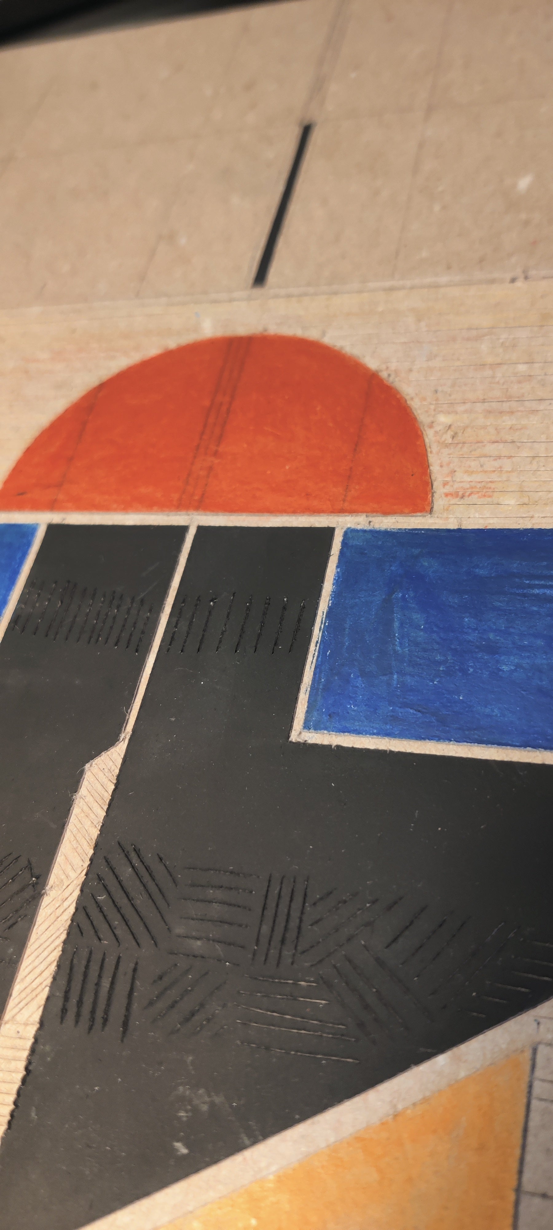 Original totemplakat med farveblok