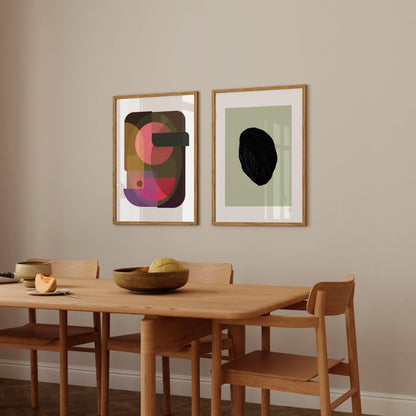 Oval Color Art Poster