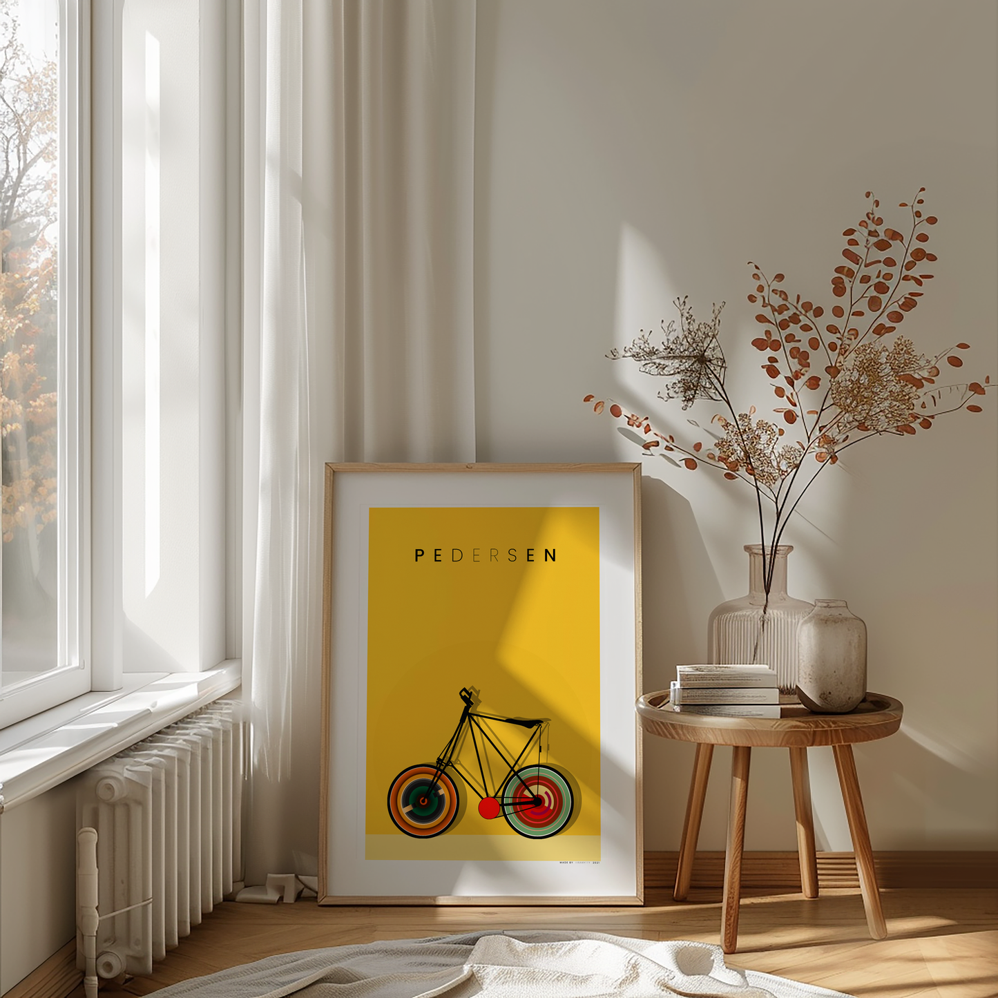 Bicicleta Pedersen Póster enmarcado