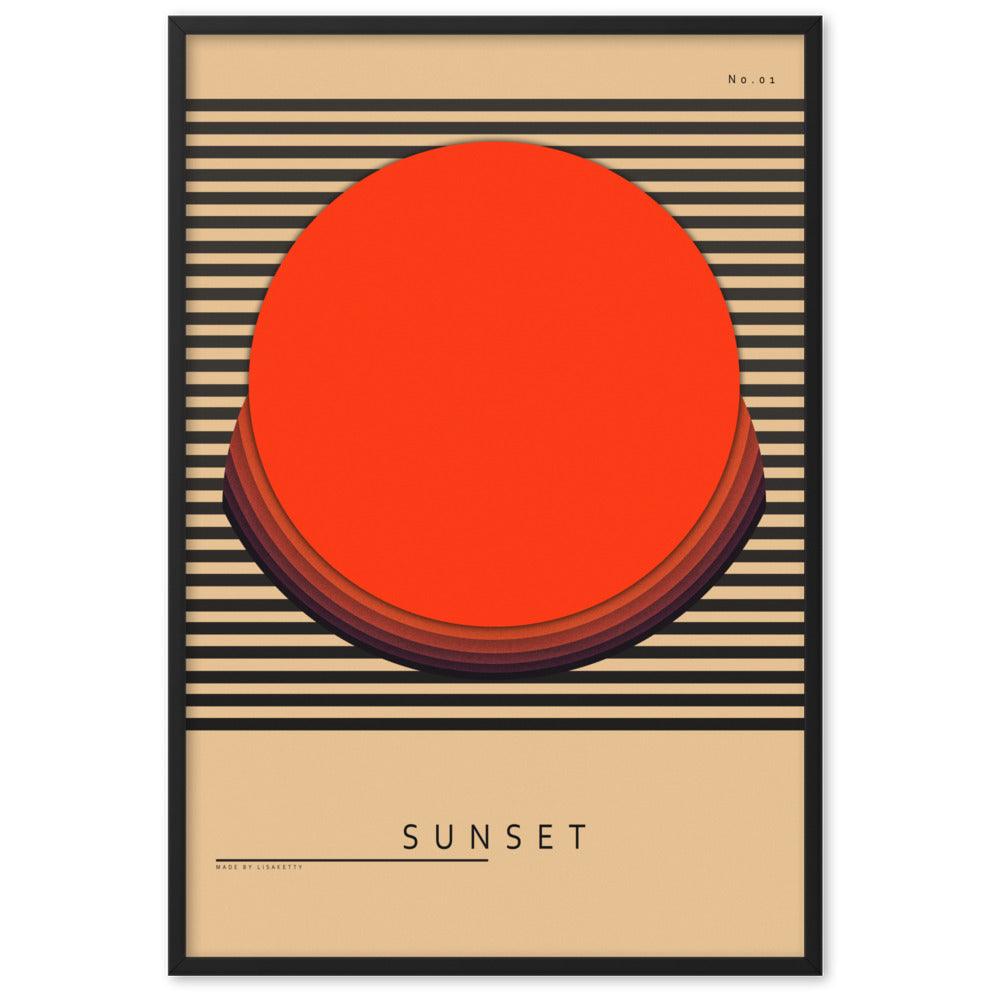SUNSET Framed poster | HiPosterShop