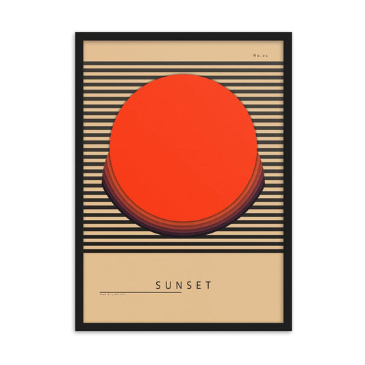 SUNSET Framed poster