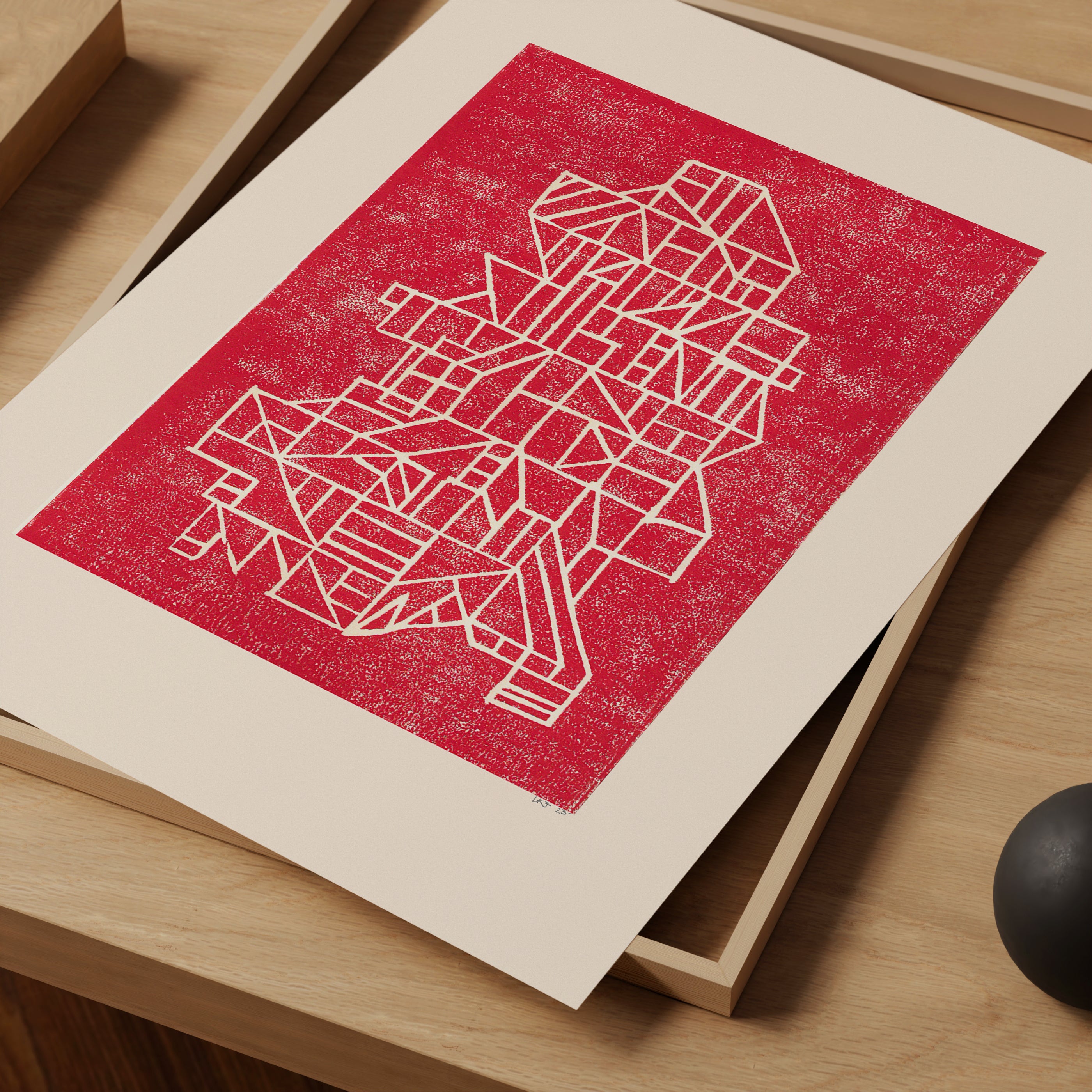 Sættekasse linoleum Poster - HiPosterShop