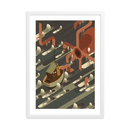 Squid Fight Framed poster