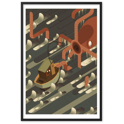 Squid Fight Framed poster