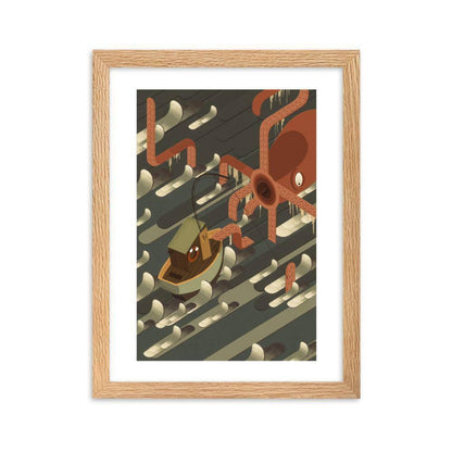 Squid Fight Framed poster