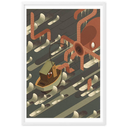 Squid Fight Framed poster