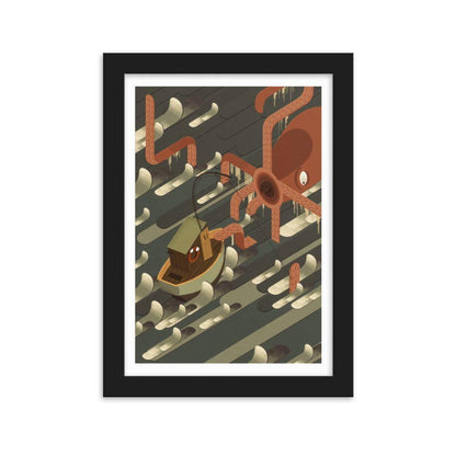 Squid Fight Framed poster