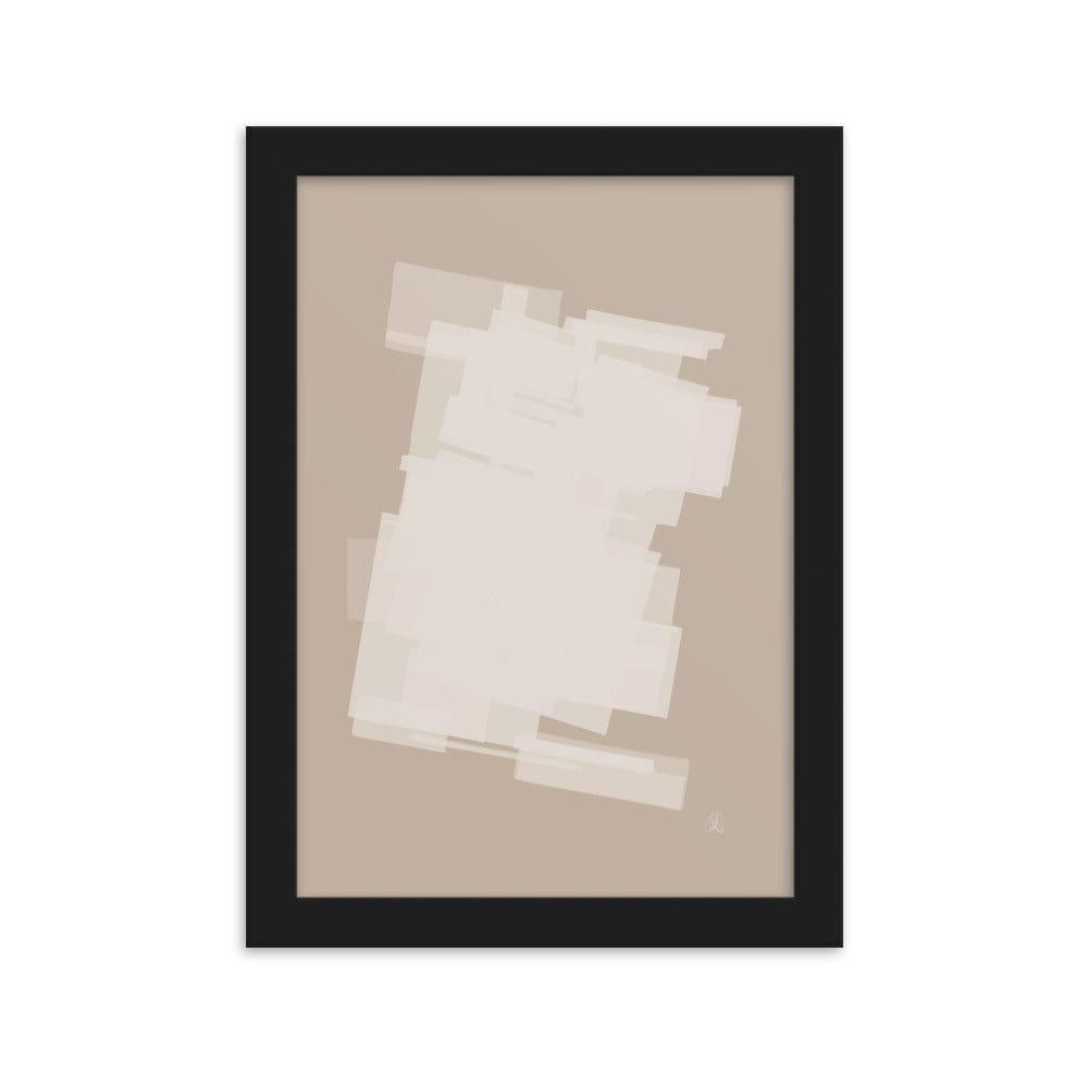 White Block Framed Poster | HiPosterShop