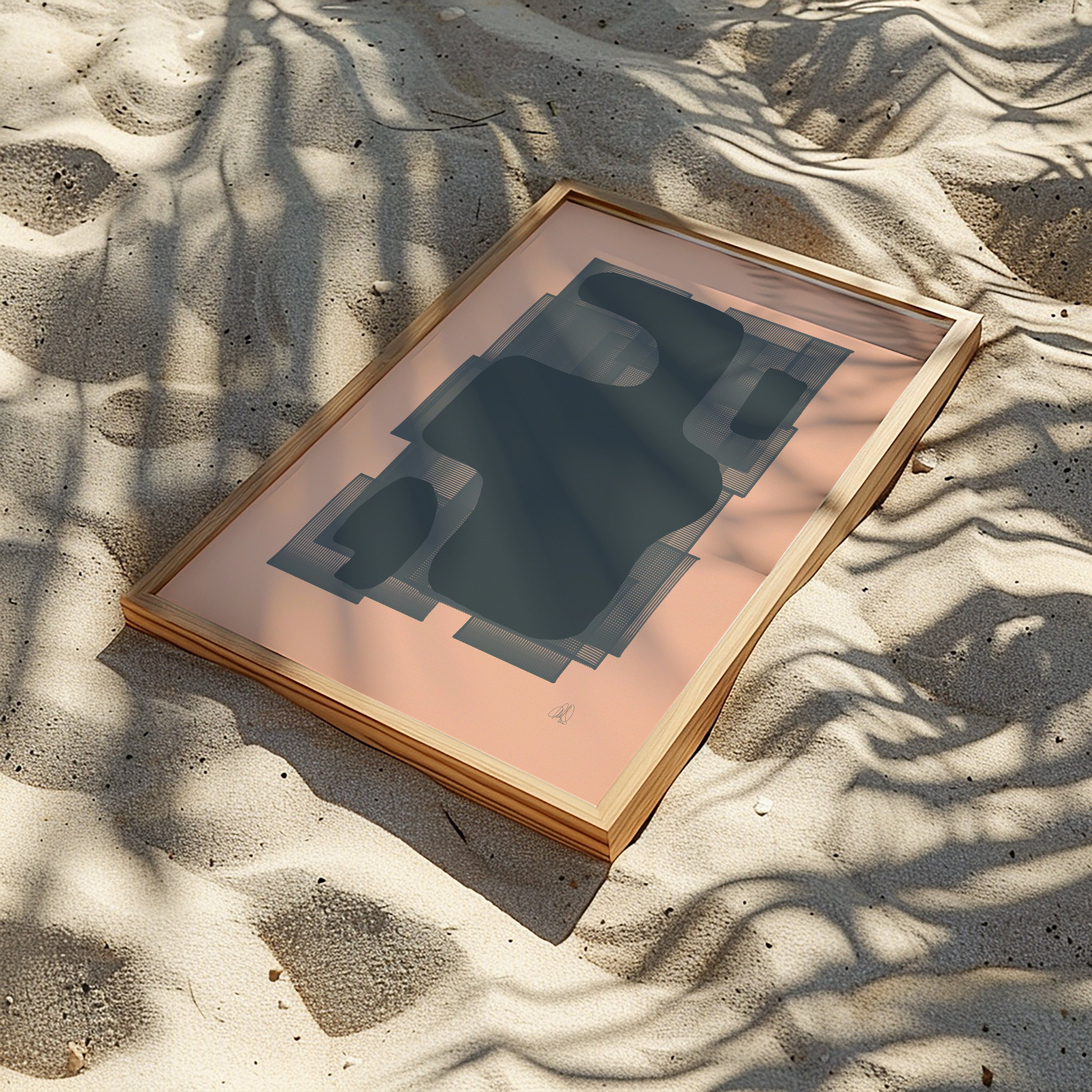 Blue Shaped poster - HiPosterShop