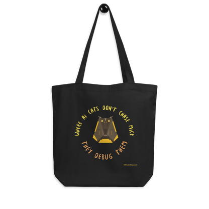 Robot Cat before AI Eco Tote Bag