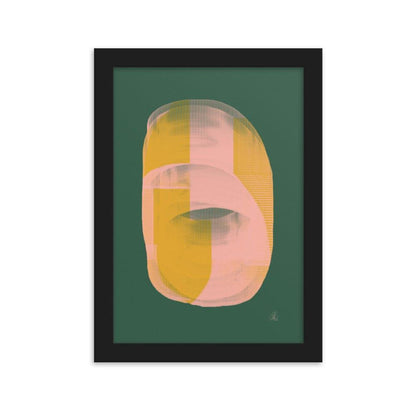 Round shaped framed poster