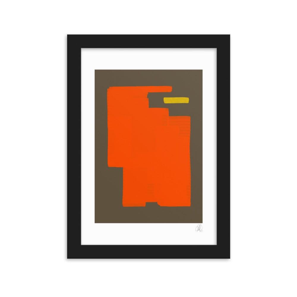Orange Eats Yellow Framed poster | HiPosterShop