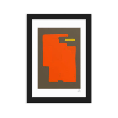 Orange Eats Yellow Framed poster