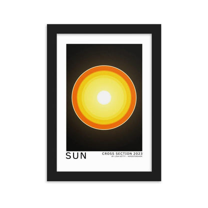 Sun framed matte paper poster