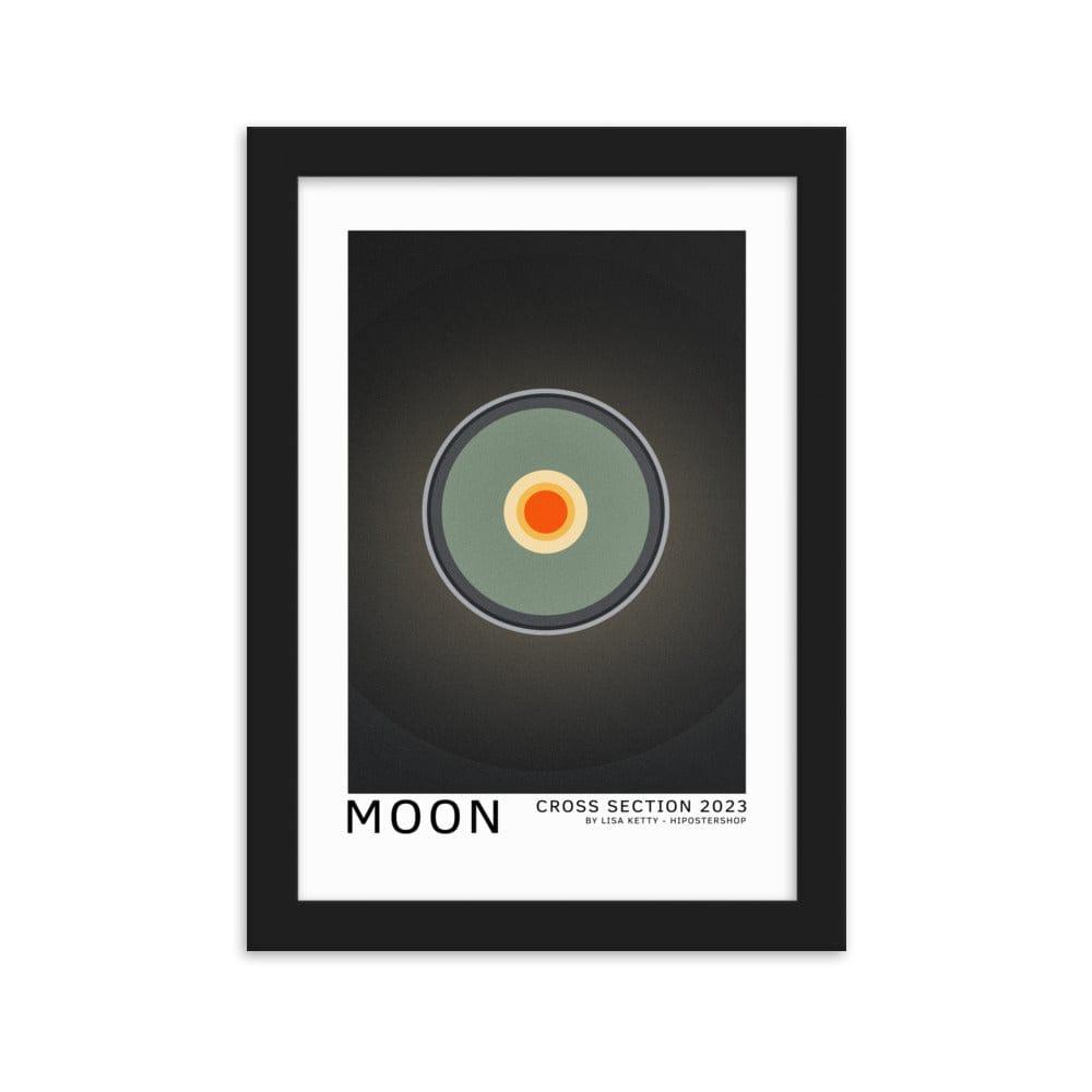 Moon framed matte paper poster