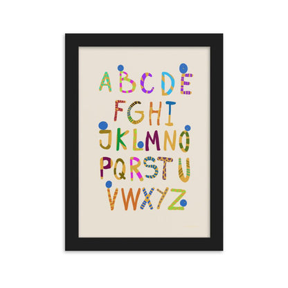 Fun Alphabet Framed Poster - English