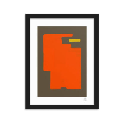 Orange Eats Yellow Framed poster